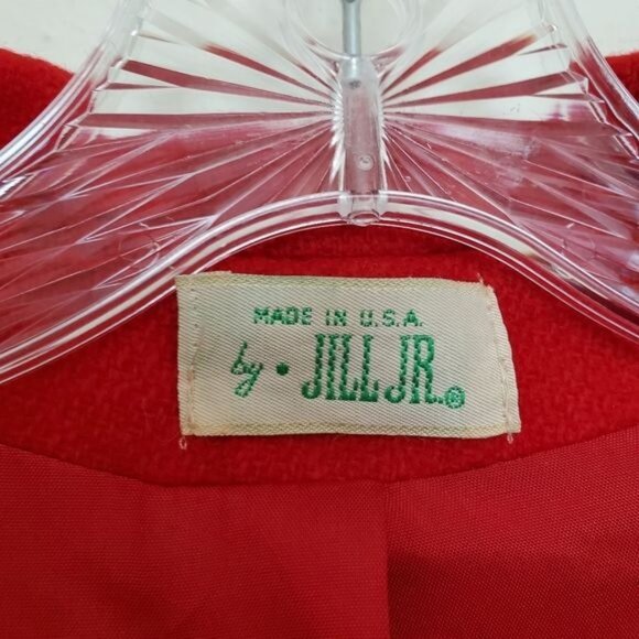Vintage Jill Jr. double breasted wool coat red - Picture 3 of 13
